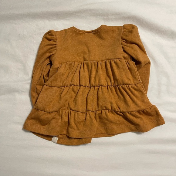 Little Road Co 6-12 Months Camel Color Peasant Top - Picture 3 of 3